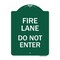 Signmission Designer Series Sign Fire Lane Do Not Enter, Green & White Aluminum Sign, 18" x 24", GW-1824-23986 A-DES-GW-1824-23986 - alternate 1